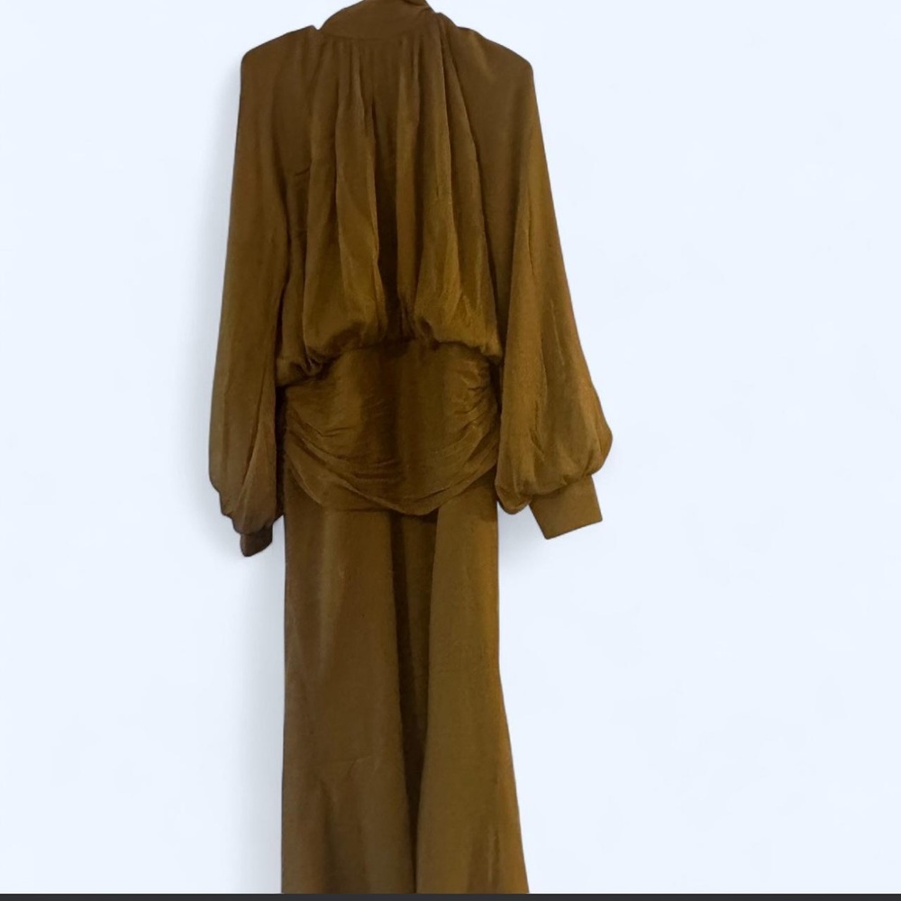 ASOS design high neck drape chiffon maxi dress with neck tie - Picture 4 of 8